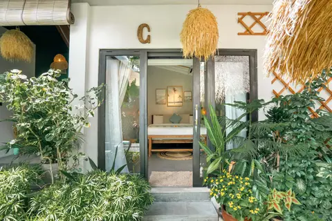 Villa Mint Satu: third bedroom entrance from the garden