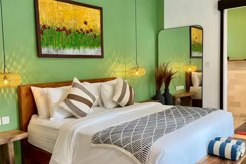 Villa Mint Dua: first bedroom with a double bed